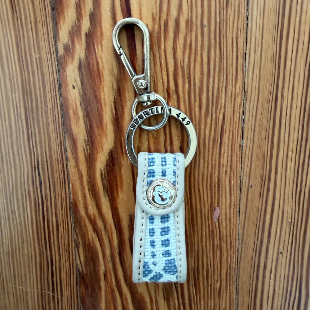Spartina Songbird Keychain Light Blue & Cream